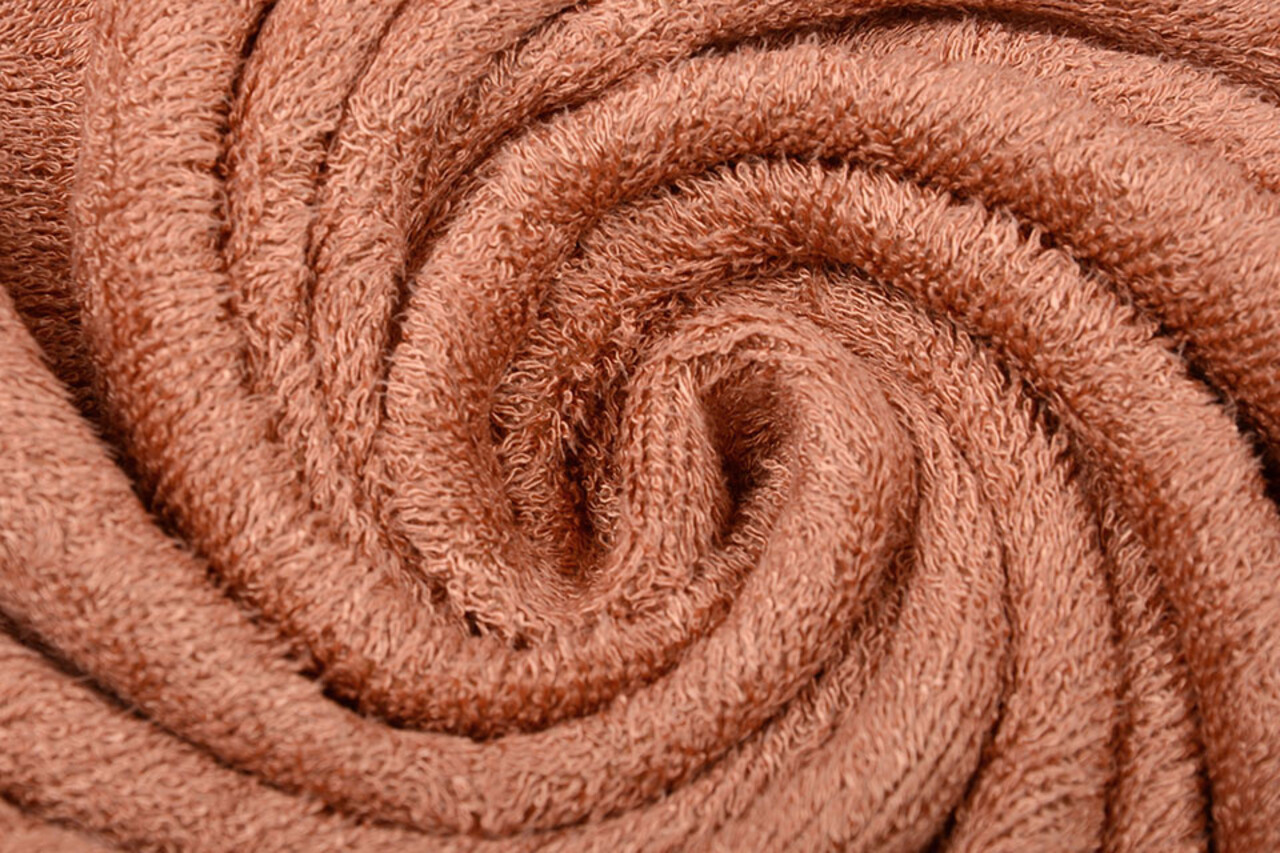 Bamboo Terry Cloth Orange Brique Bamboo Terry Cloth Orange Brique