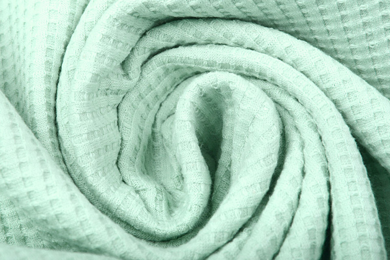 Oeko-Tex®  Baby Jersey Waffelpiqué Baumwolle Hell Altgrün Oeko-Tex®  Baby Jersey Waffelpiqué Baumwolle Hell Altgrün