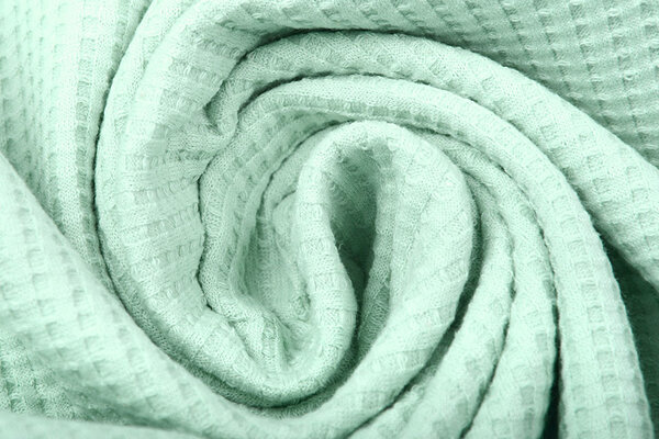 Oeko-Tex®  Baby Jersey Waffle Pique Fabric Light Old Green Oeko-Tex®  Baby Jersey Waffle Pique Fabric Light Old Green