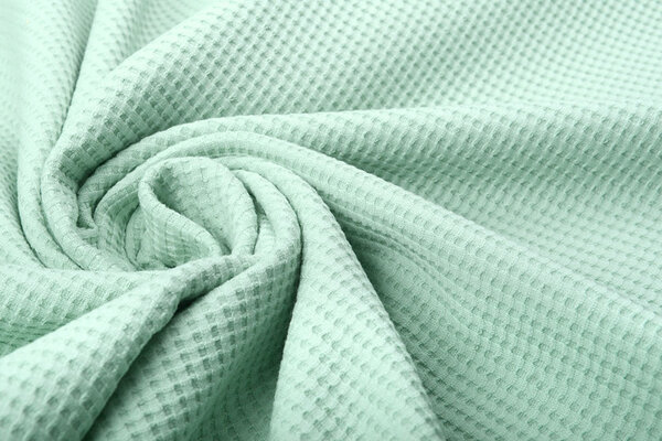 Oeko-Tex®  Baby Jersey Waffle Pique Fabric Light Old Green Oeko-Tex®  Baby Jersey Waffle Pique Fabric Light Old Green