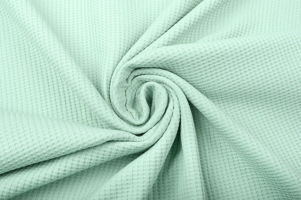 Oeko-Tex®  Baby Jersey Waffle Pique Fabric Light Old Green Oeko-Tex®  Baby Jersey Waffle Pique Fabric Light Old Green
