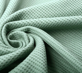 Oeko-Tex®  Baby Jersey Waffle Pique Fabric Old Green Oeko-Tex®  Baby Jersey Waffle Pique Fabric Old Green