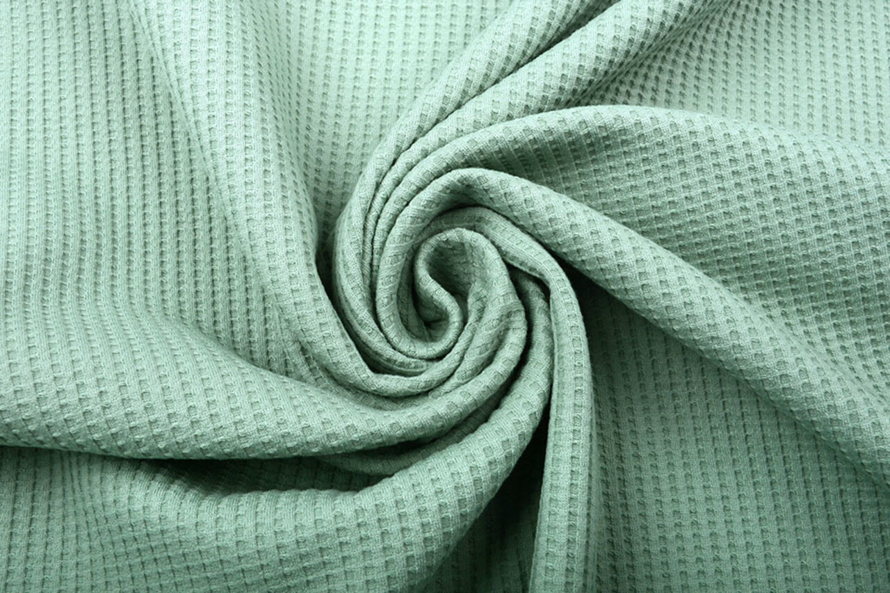 Oeko-Tex®  Baby Jersey Nido de Abeja Algodón Verde Antiguo