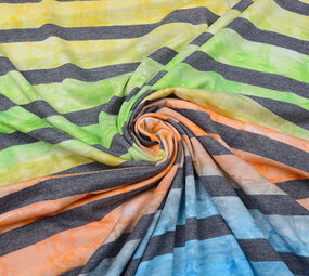 Jersey Viscose Grote Streep Multicolor 5