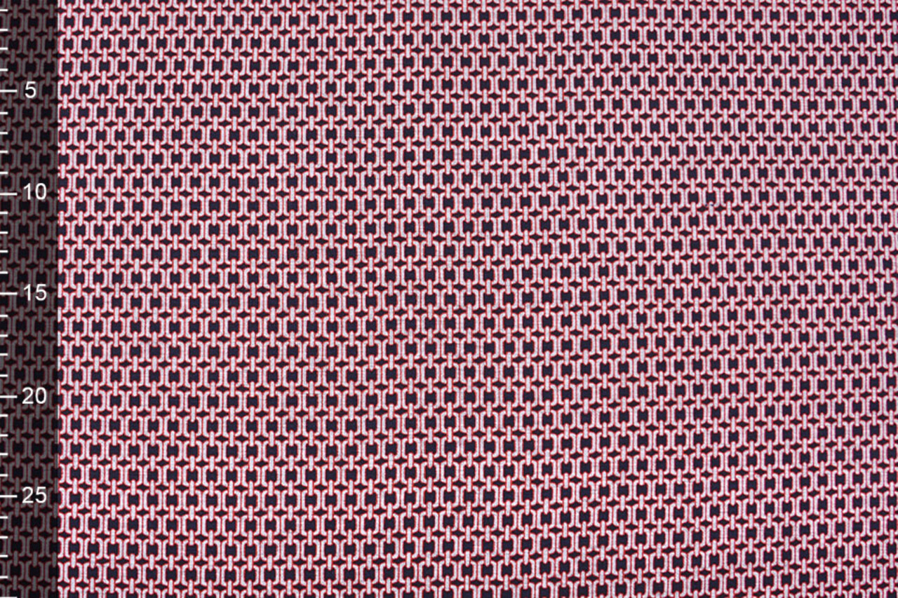 Viscose Punta Di Roma Small Link Chain Navy Red