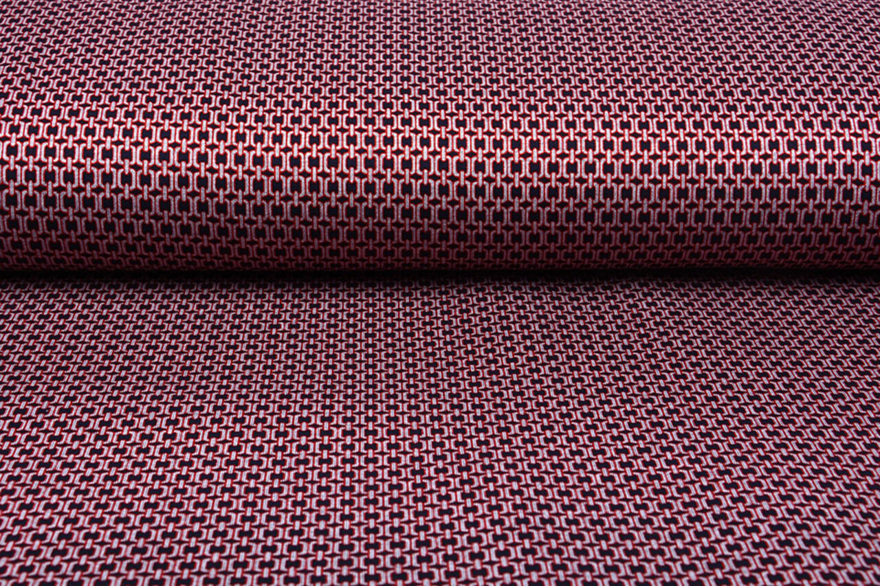 Viscose Punta Di Roma Small Link Chain Navy Red