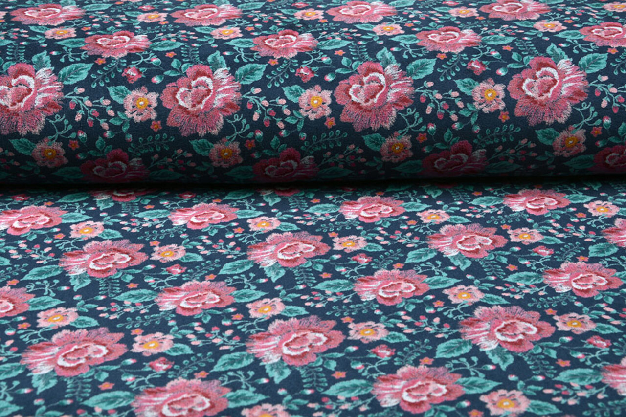 Nicky Velours Flowers Navy Blue Nicky Velours Flowers Navy Blue