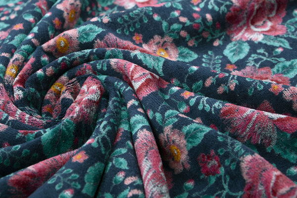 Nicky Velours Flowers Navy Blue Nicky Velours Flowers Navy Blue