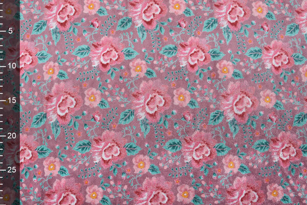 Nicky Velluto Fiori Rosa Antico Scuro Nicky Velluto Fiori Rosa Antico Scuro