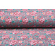 Nicki Velours Fleurs Vieux Rose Foncé