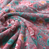 Nicki Samt Blumen Dunkel Altrosa Nicki Samt Blumen Dunkel Altrosa