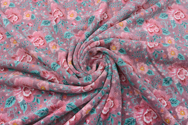 Nicky Velluto Fiori Rosa Antico Scuro Nicky Velluto Fiori Rosa Antico Scuro