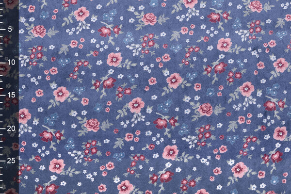 Nicky Velours Kleine Bloemen Donker Lila Nicky Velours Kleine Bloemen Donker Lila