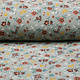 Nicky Velours Small Flowers Grey