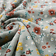 Nicky Velours Small Flowers Grey