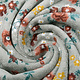 Nicky Velours Small Flowers Grey