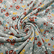 Nicky Velours Small Flowers Grey