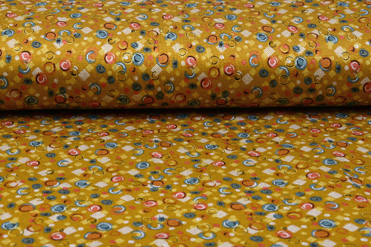 Viscose Punta Di Roma Circlio Oker Geel Viscose Punta Di Roma Circlio Oker Geel