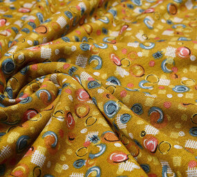 Viscose Punta Di Roma Circlio Oker Geel