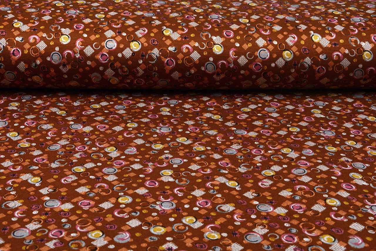 Viscose Punta Di Roma Circlio Brown Viscose Punta Di Roma Circlio Brown