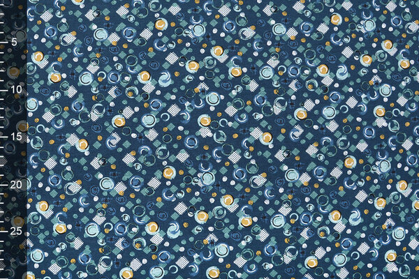 Viscose Punta Di Roma Circlio Marine Blauw