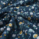 Viskose Punta Di Roma Circlio Marine Blau