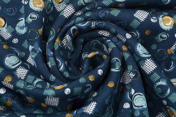 Viscose Punta Di Roma Circlio Marine Blauw