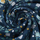 Viscose Punta Di Roma Circlio Marine Blauw