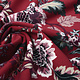 Scuba Crepe Printed Library Flowers Bordeaux