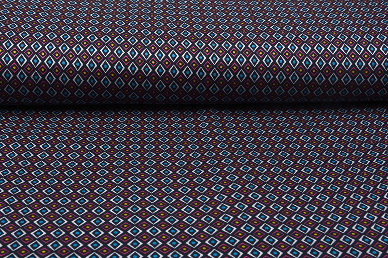 Viscose Punta Di Roma Diamond Zwart