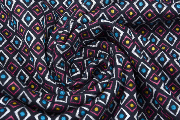 Viscose Punta Di Roma Diamond Black Viscose Punta Di Roma Diamond Black