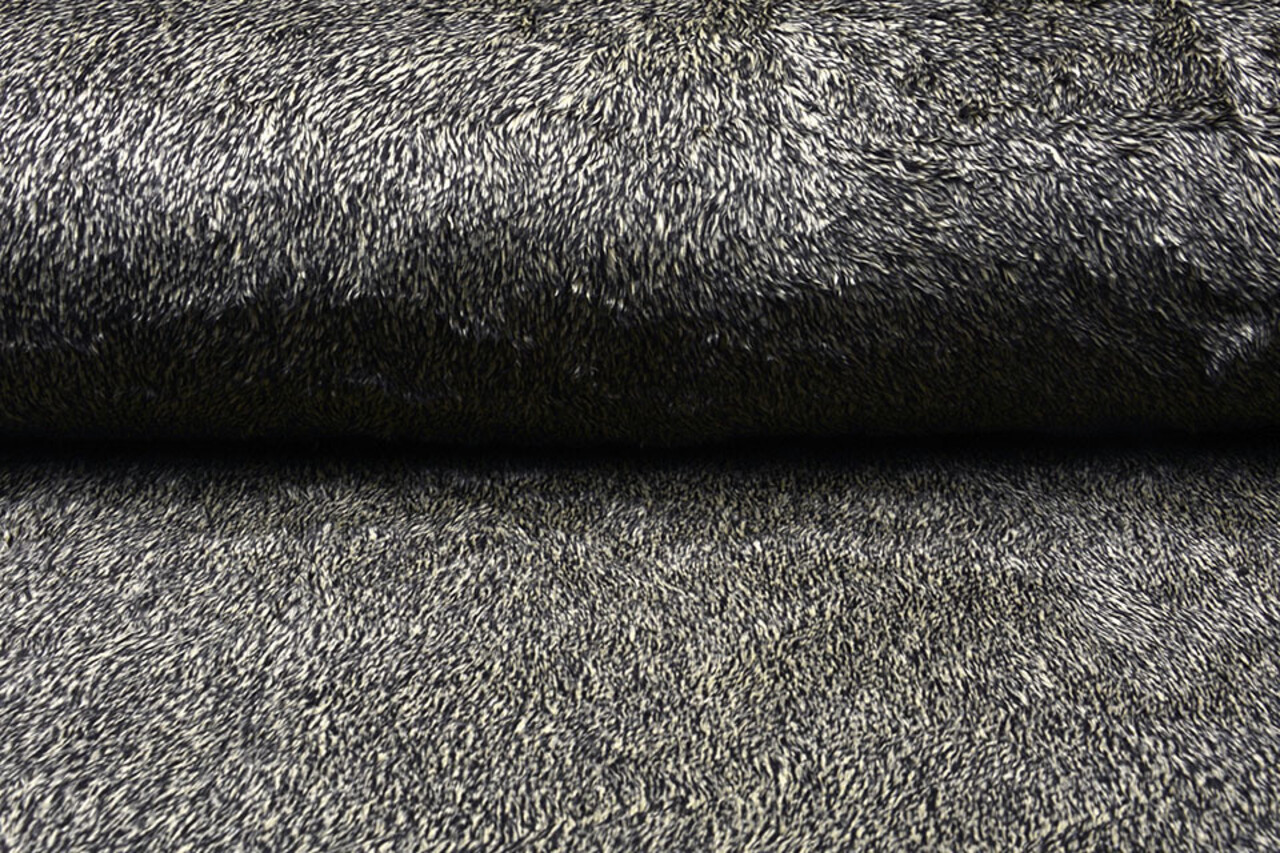 Fausse Fourrure Melange Noir Beige Fausse Fourrure Melange Noir Beige