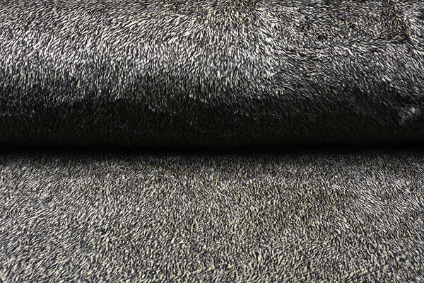 Fellimitat Melange Schwarz Beige