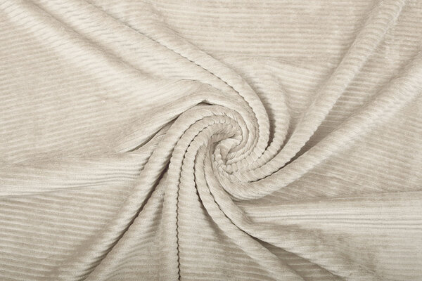 Coton Tricoté Grand Velours Côtelé Beige Coton Tricoté Grand Velours Côtelé Beige