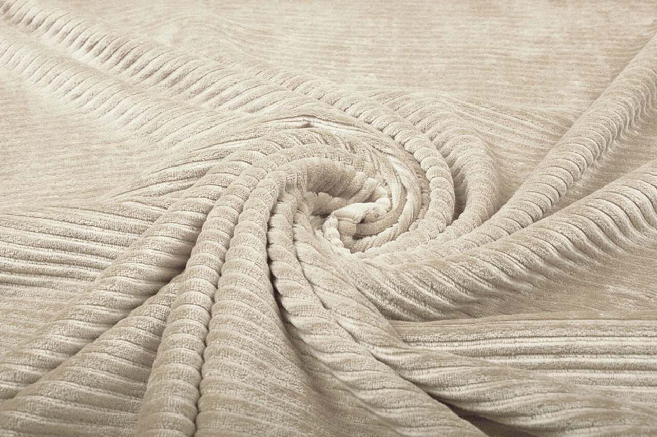 Cotone a Maglia Larga Velluto a Coste Beige