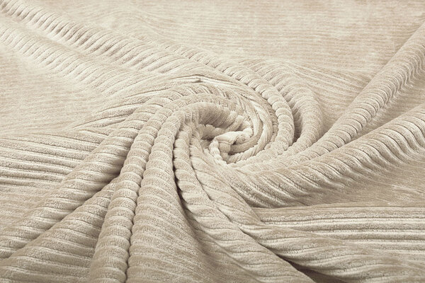 Coton Tricoté Grand Velours Côtelé Beige Coton Tricoté Grand Velours Côtelé Beige