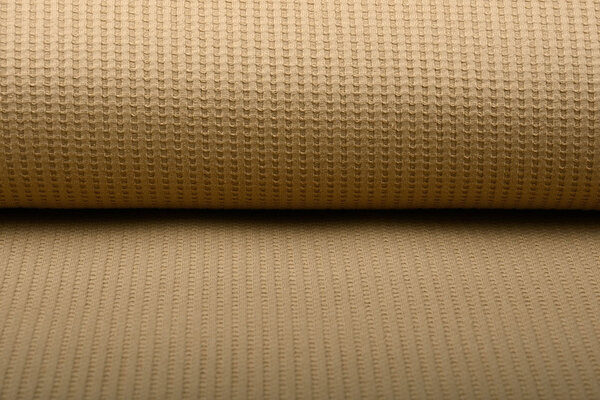 Oeko-Tex®  Baby Jersey Waffle Pique Fabric Mocha Brown Oeko-Tex®  Baby Jersey Waffle Pique Fabric Mocha Brown