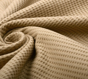 Oeko-Tex®  Baby Jersey Waffelpiqué Baumwolle Mokka Braun Oeko-Tex®  Baby Jersey Waffelpiqué Baumwolle Mokka Braun