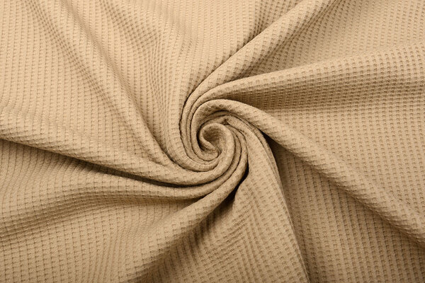 Oeko-Tex®  Baby Jersey Waffle Pique Fabric Mocha Brown Oeko-Tex®  Baby Jersey Waffle Pique Fabric Mocha Brown