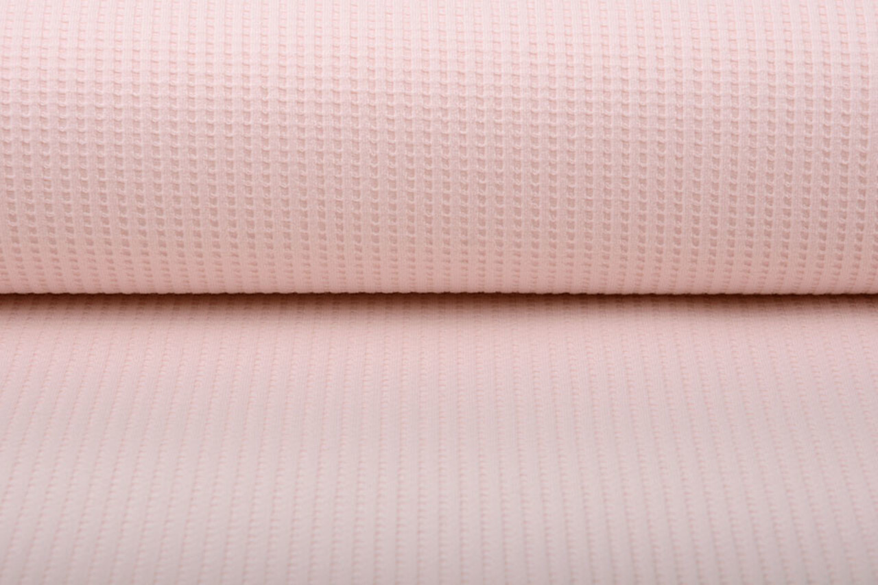 Oeko-Tex®  Baby Jersey Waffelpiqué Baumwolle Hellrosa Oeko-Tex®  Baby Jersey Waffelpiqué Baumwolle Hellrosa
