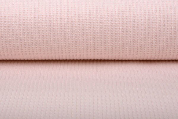 Oeko-Tex®  Baby Jersey Waffelpiqué Baumwolle Hellrosa Oeko-Tex®  Baby Jersey Waffelpiqué Baumwolle Hellrosa
