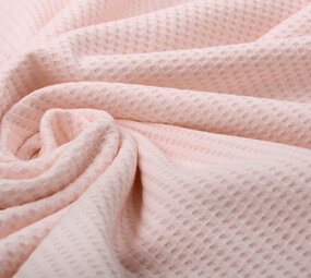 Oeko-Tex®  Layette Jersey Nid d’Abeille Coton Rose Clair