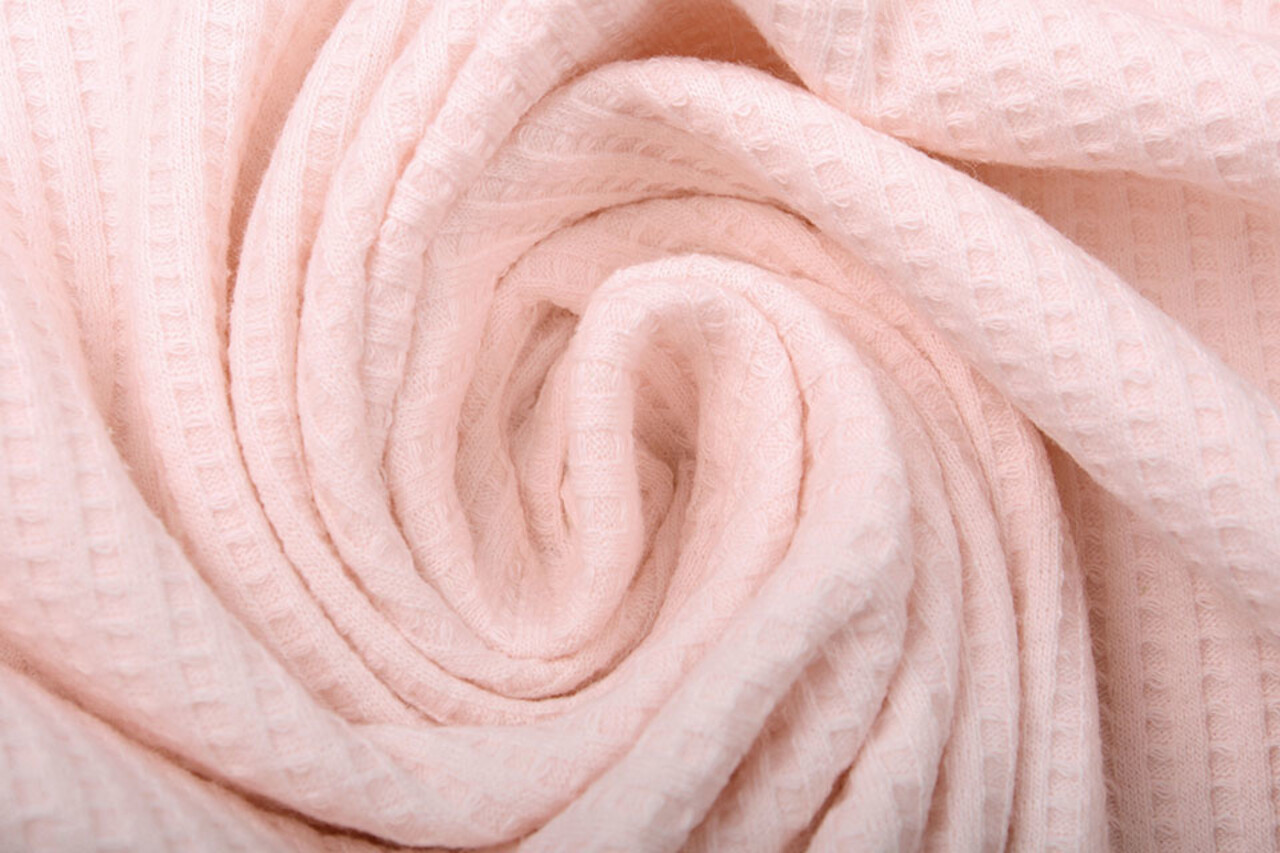 Oeko-Tex®  Baby Jersey Waffelpiqué Baumwolle Hellrosa Oeko-Tex®  Baby Jersey Waffelpiqué Baumwolle Hellrosa