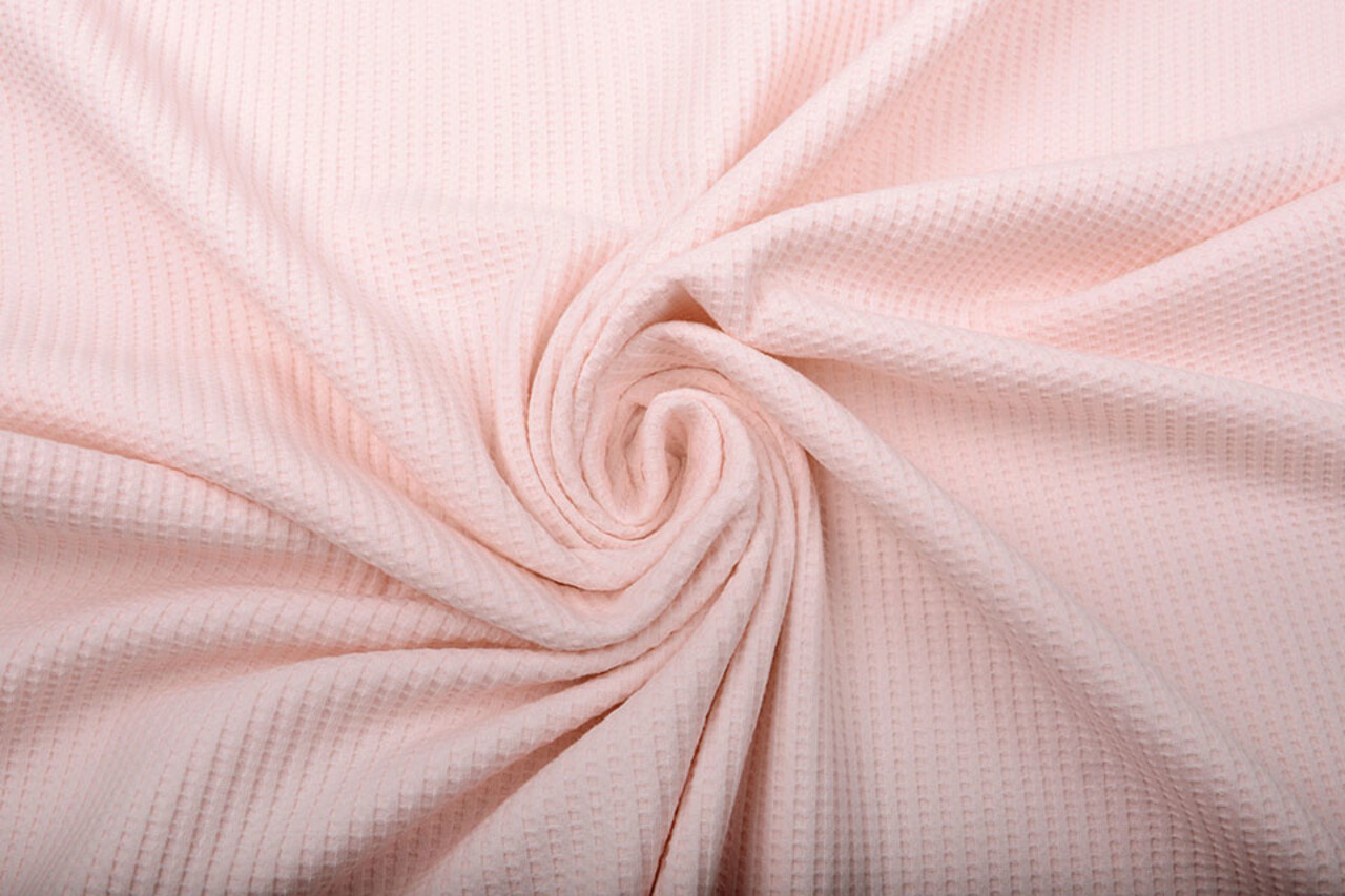 Oeko-Tex®  Baby Jersey Waffelpiqué Baumwolle Hellrosa Oeko-Tex®  Baby Jersey Waffelpiqué Baumwolle Hellrosa