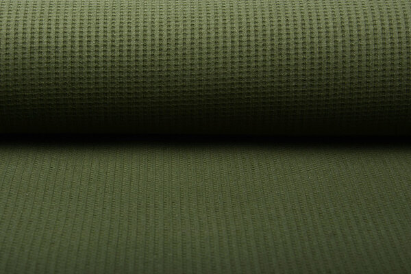 Oeko-Tex®  Baby Jersey Waffle Pique Fabric Army Green