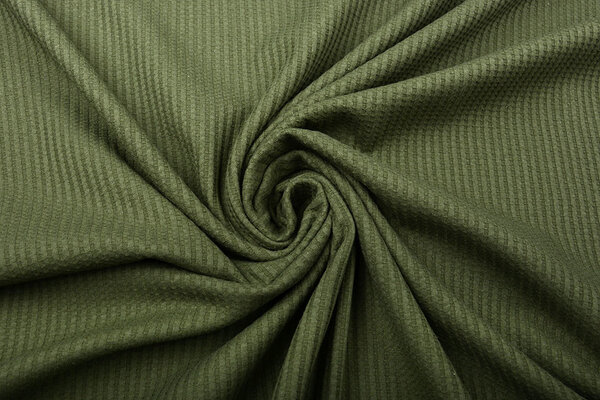 Oeko-Tex®  Baby Jersey Waffle Pique Fabric Army Green