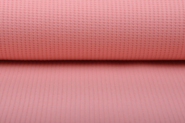 Oeko-Tex®  Baby Jersey Waffle Pique Fabric Coral Oeko-Tex®  Baby Jersey Waffle Pique Fabric Coral