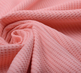 Oeko-Tex®  Baby Jersey Waffelpiqué Baumwolle Koralle Oeko-Tex®  Baby Jersey Waffelpiqué Baumwolle Koralle