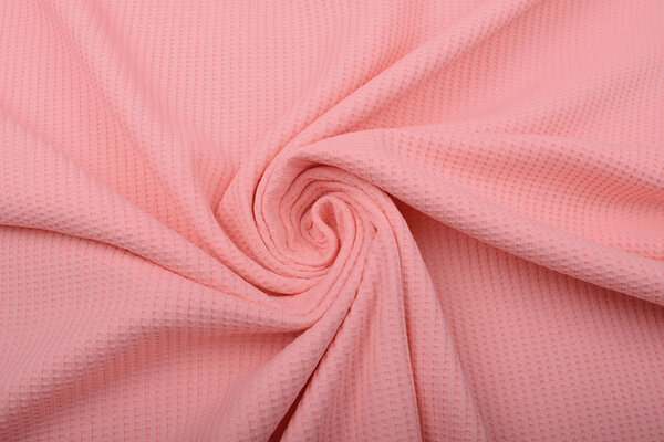 Oeko-Tex®  Baby Jersey Waffle Pique Fabric Coral Oeko-Tex®  Baby Jersey Waffle Pique Fabric Coral
