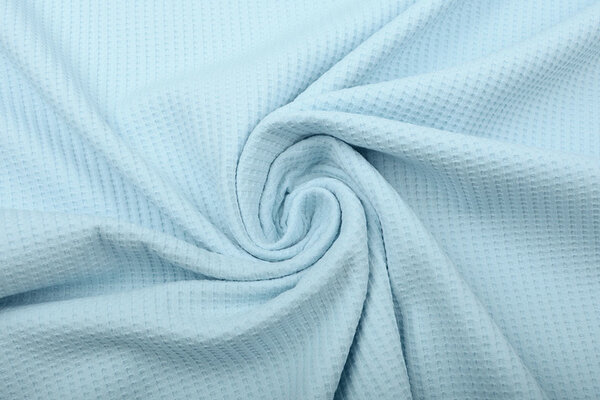 Oeko-Tex®  Baby Jersey Waffle Pique Fabric Baby Blue